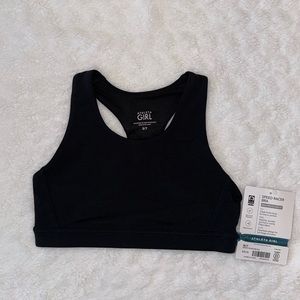 Athleta Girls Black Speed Racer Bra S/7